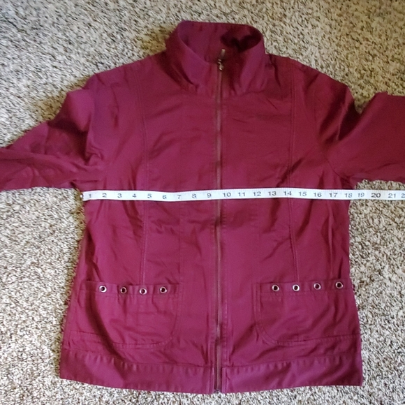 Christopher & Banks burgundy lightweight jacket - Picture 6 of 8